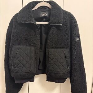 ALO Yoga Black Fleece Jacket